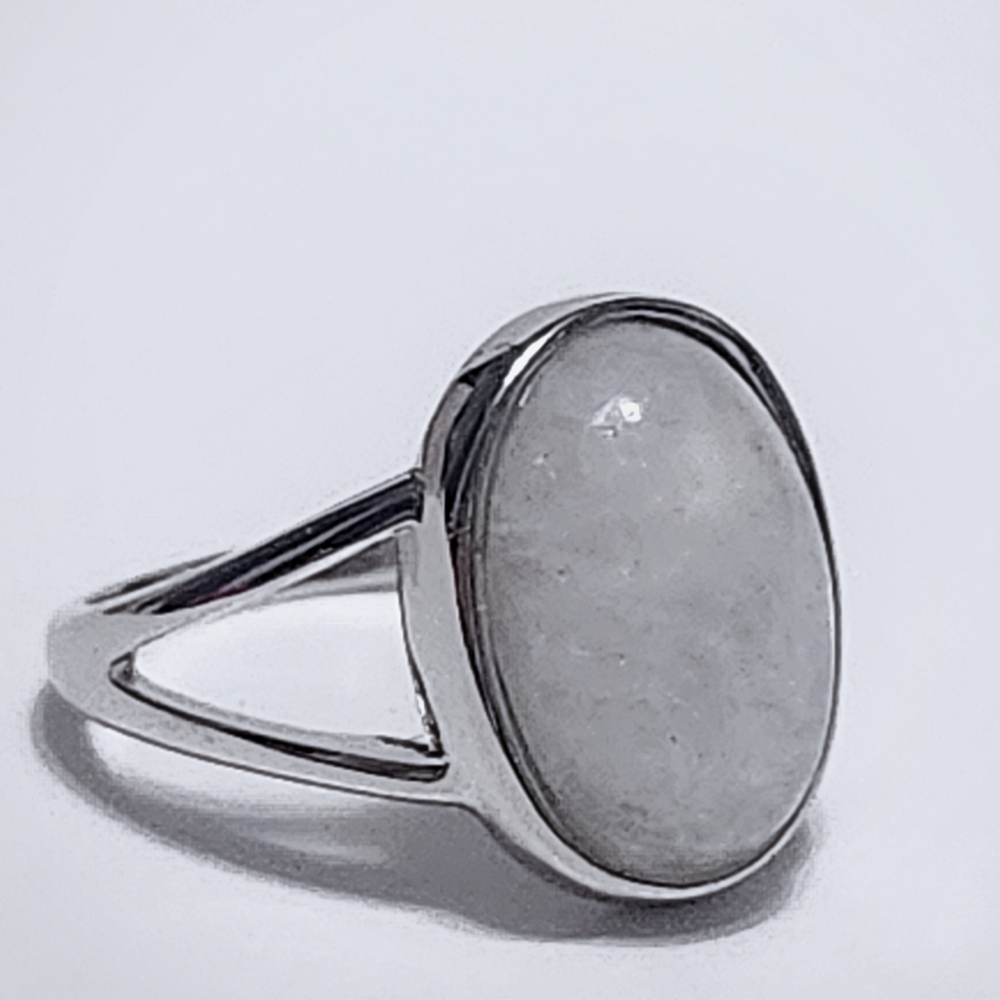 Moonstone Sterling Silver Ival Cabochon Ring size 6.5 - Picture 11 of 11